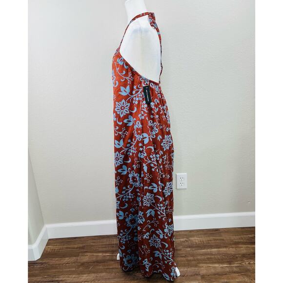 Anthropologie Faithfull the Brand Brise Halter Maxi Dress Oceania Floral 8/LGE - Picture 9 of 14